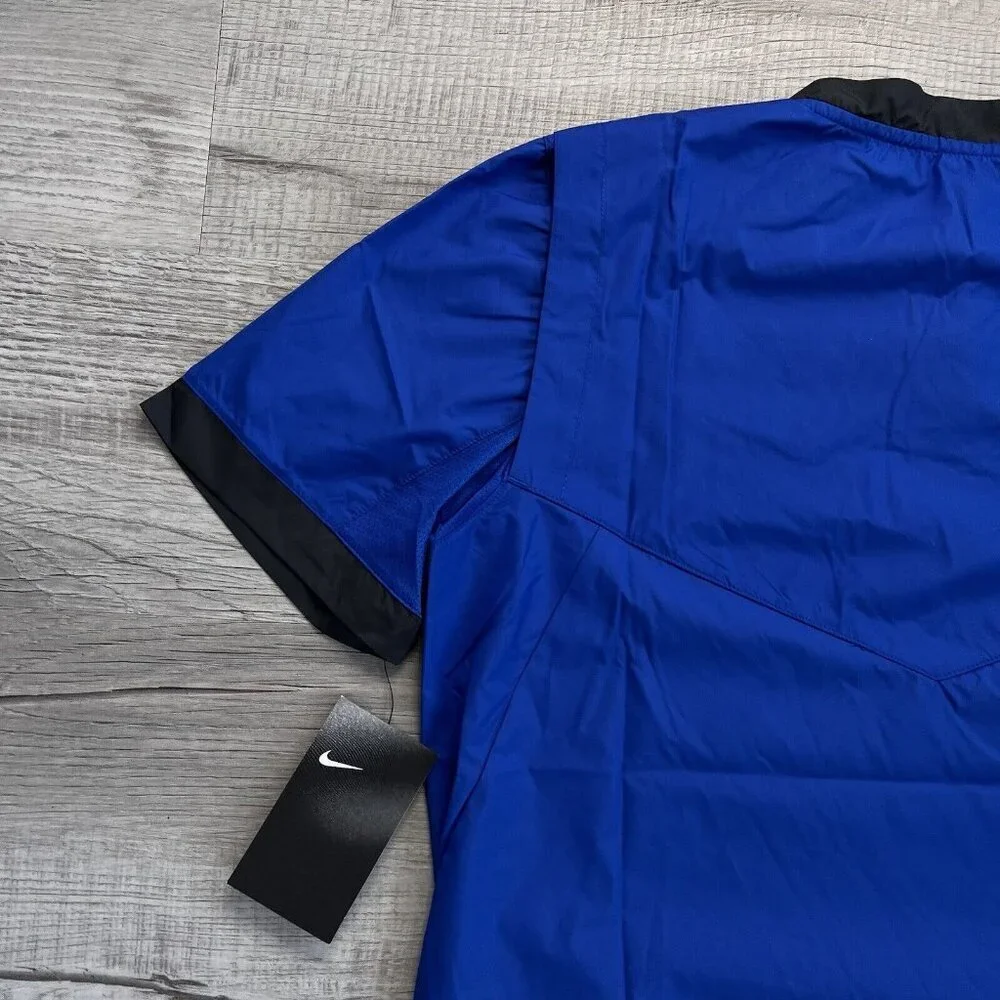 Nike NWT Softball Windbreaker Short Sleeve Women's Small‎ Blue $60 Athletic Top